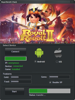 Royal Revolt 2 Unlimited Gems Hack Cheats Ios Android Transfer
